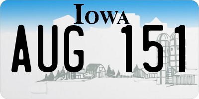 IA license plate AUG151