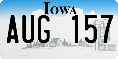 IA license plate AUG157
