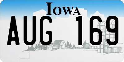 IA license plate AUG169