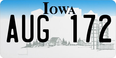 IA license plate AUG172