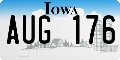 IA license plate AUG176