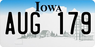 IA license plate AUG179