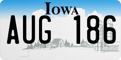 IA license plate AUG186