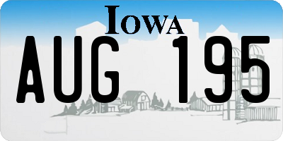 IA license plate AUG195
