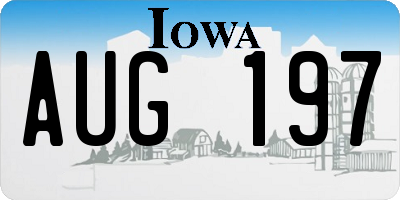 IA license plate AUG197