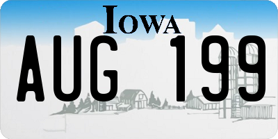IA license plate AUG199