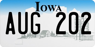 IA license plate AUG202