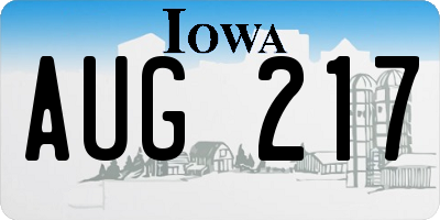 IA license plate AUG217