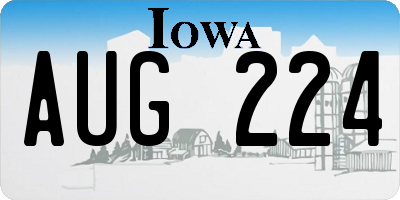IA license plate AUG224