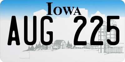 IA license plate AUG225