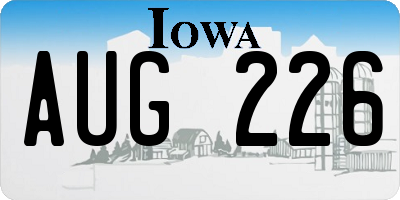 IA license plate AUG226