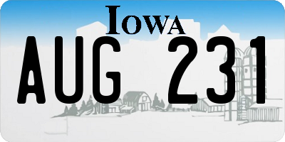 IA license plate AUG231