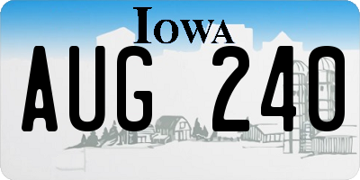 IA license plate AUG240