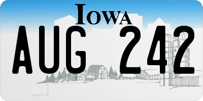 IA license plate AUG242