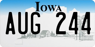 IA license plate AUG244
