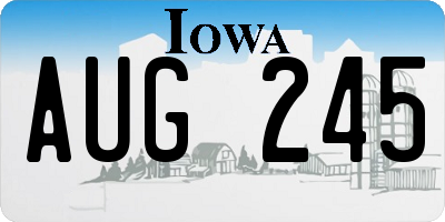 IA license plate AUG245