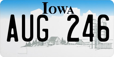IA license plate AUG246