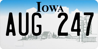 IA license plate AUG247