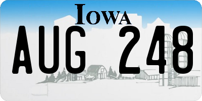 IA license plate AUG248
