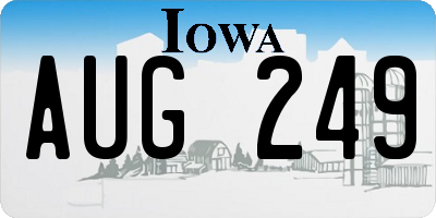 IA license plate AUG249