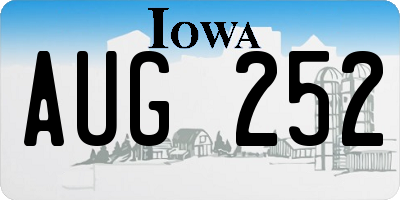 IA license plate AUG252