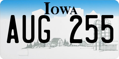 IA license plate AUG255