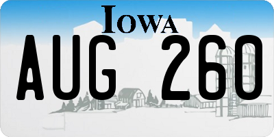 IA license plate AUG260