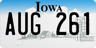 IA license plate AUG261