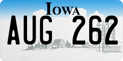 IA license plate AUG262