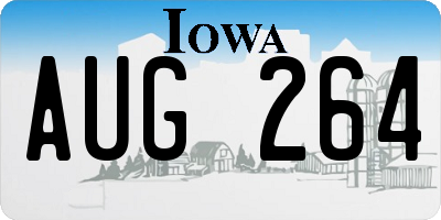 IA license plate AUG264