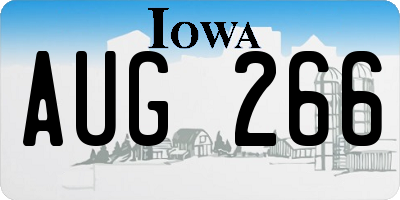 IA license plate AUG266