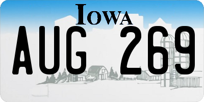 IA license plate AUG269