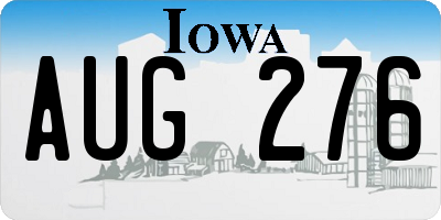 IA license plate AUG276