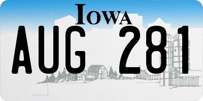 IA license plate AUG281