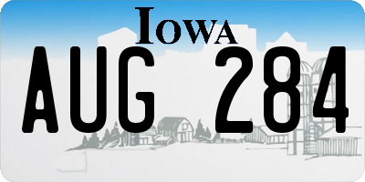 IA license plate AUG284