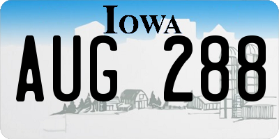 IA license plate AUG288
