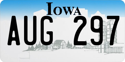 IA license plate AUG297