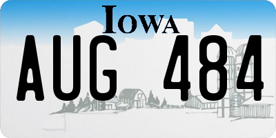 IA license plate AUG484