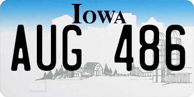 IA license plate AUG486