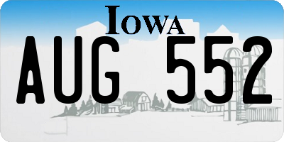 IA license plate AUG552