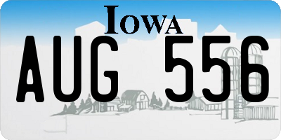 IA license plate AUG556