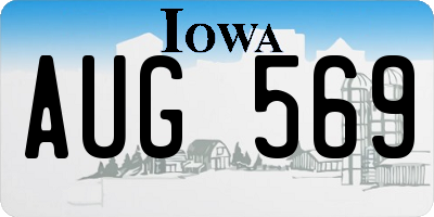 IA license plate AUG569