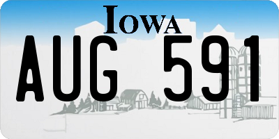 IA license plate AUG591