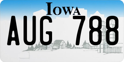 IA license plate AUG788