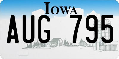 IA license plate AUG795