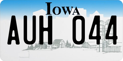IA license plate AUH044