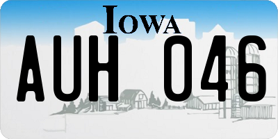 IA license plate AUH046
