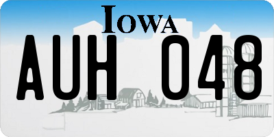 IA license plate AUH048