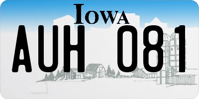 IA license plate AUH081