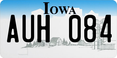 IA license plate AUH084
